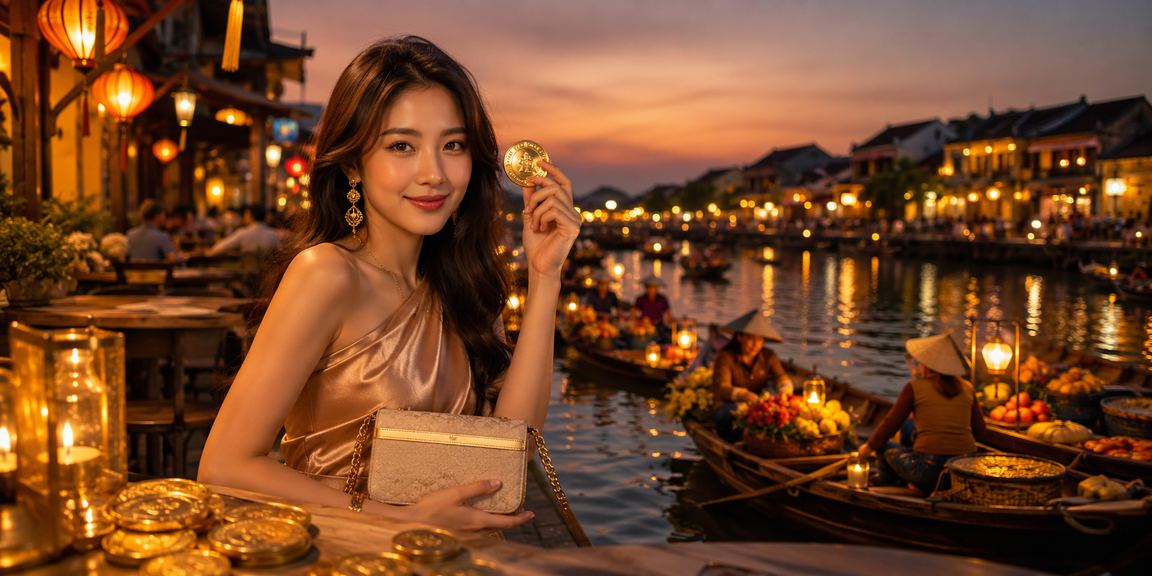 Người dùng VIP tại Hội An dùng vn58 bên ly cà phê buổi sáng