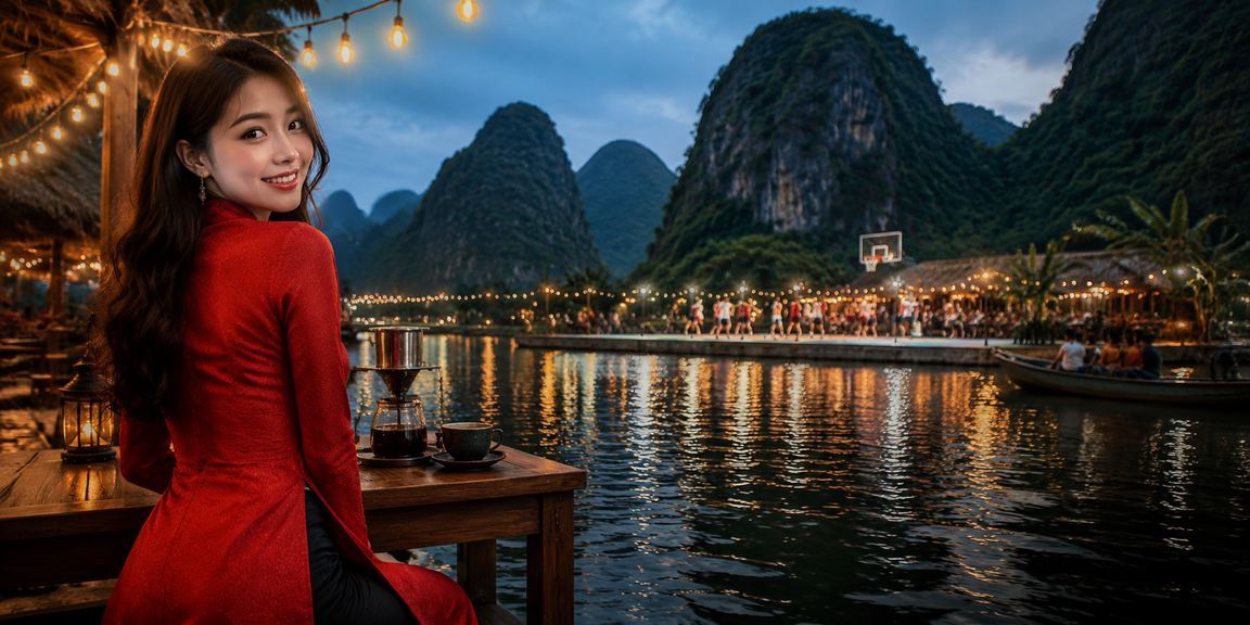 Cá cược bóng rổ tại Ninh Bình với trang phục áo dài truyền thống